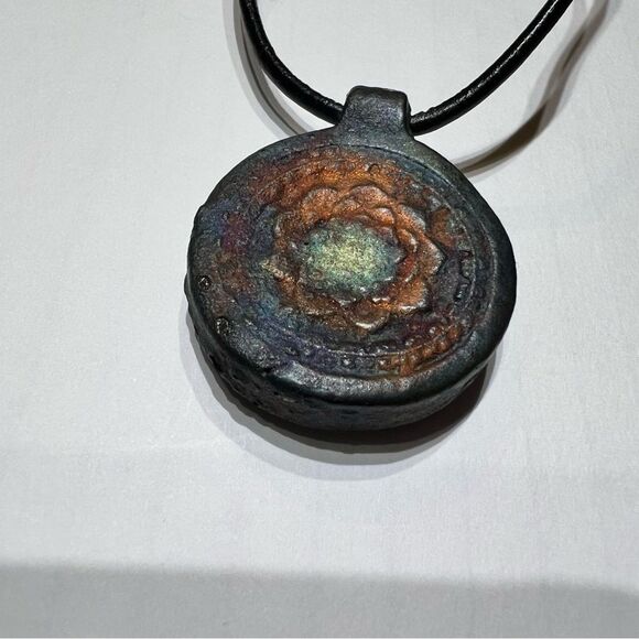 Handcrafted Porcelain Multicolor Pendant Necklace - Picture 1 of 4